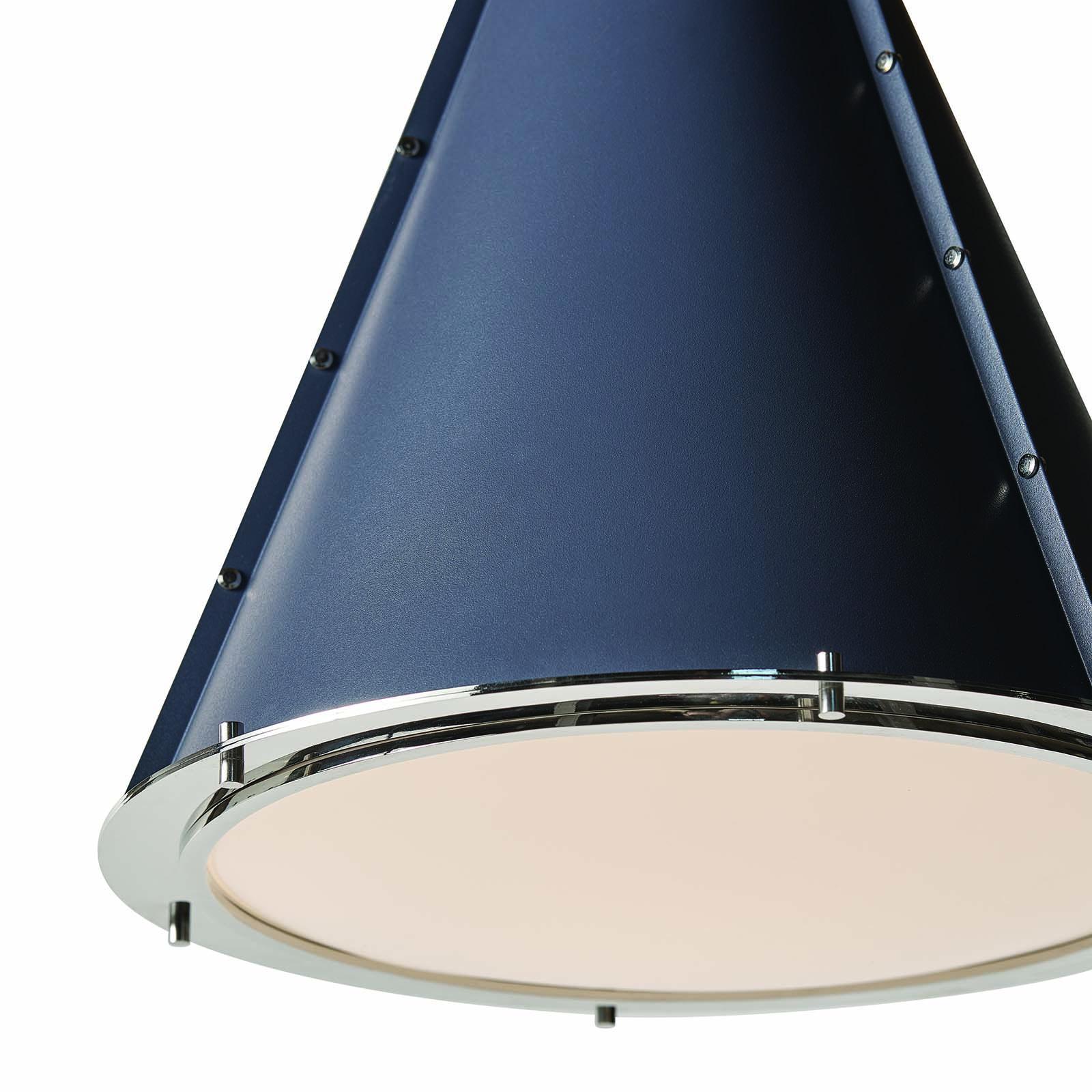French Maid Chandelier Small (Blue and Polished Nickel)