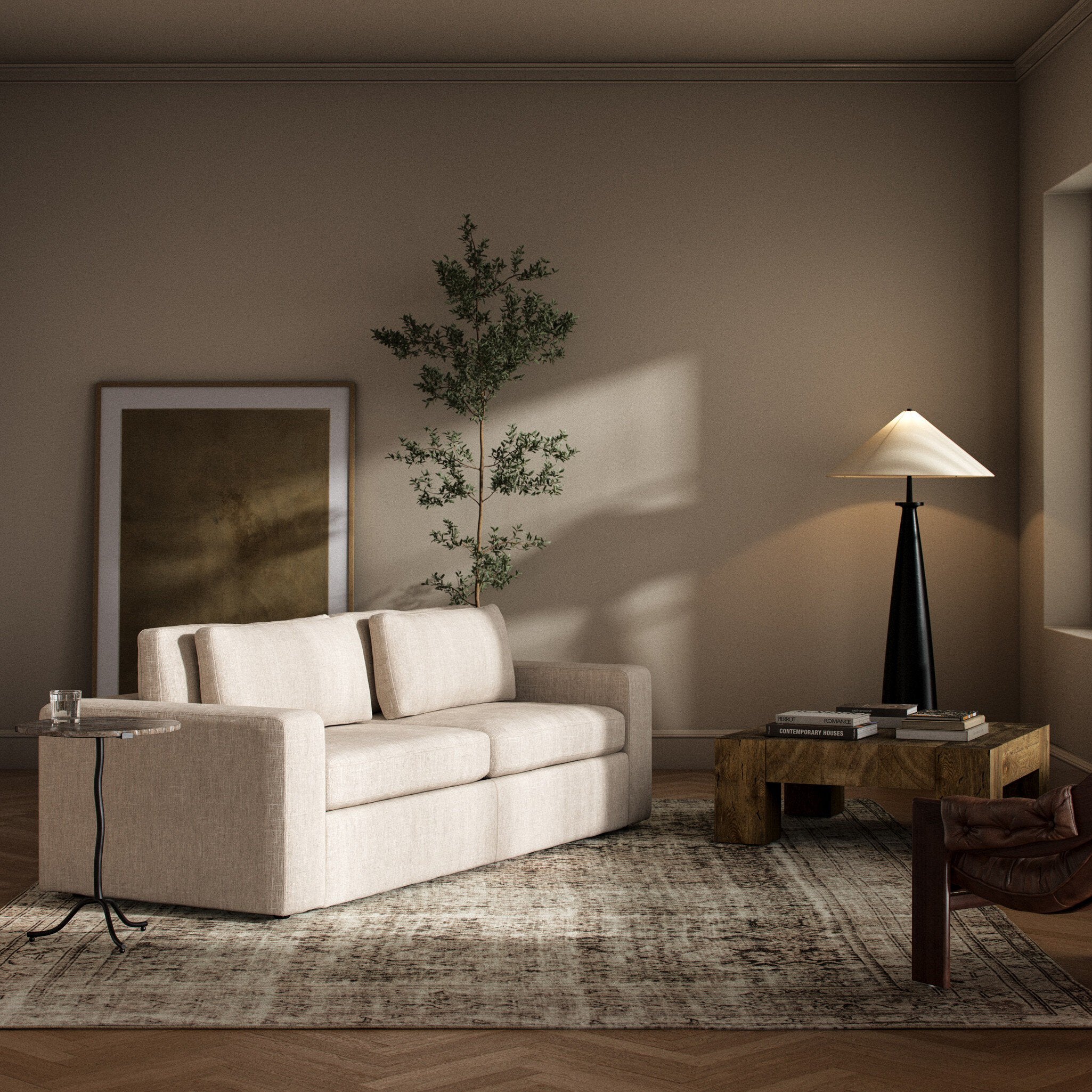 Bloor Sleeper Sofa-95'' - Essence Natural