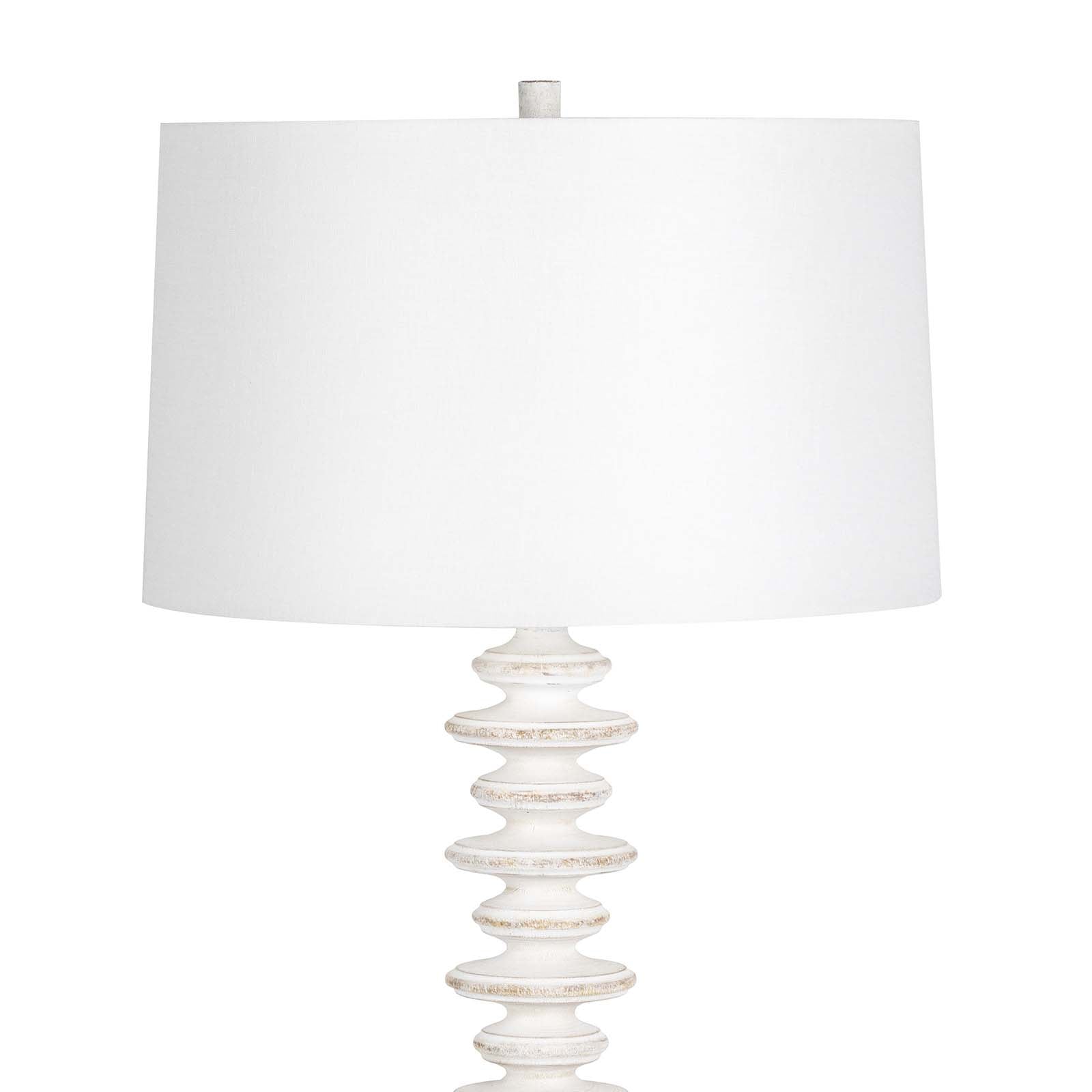 Fishbone Buffet Lamp (White Wash)