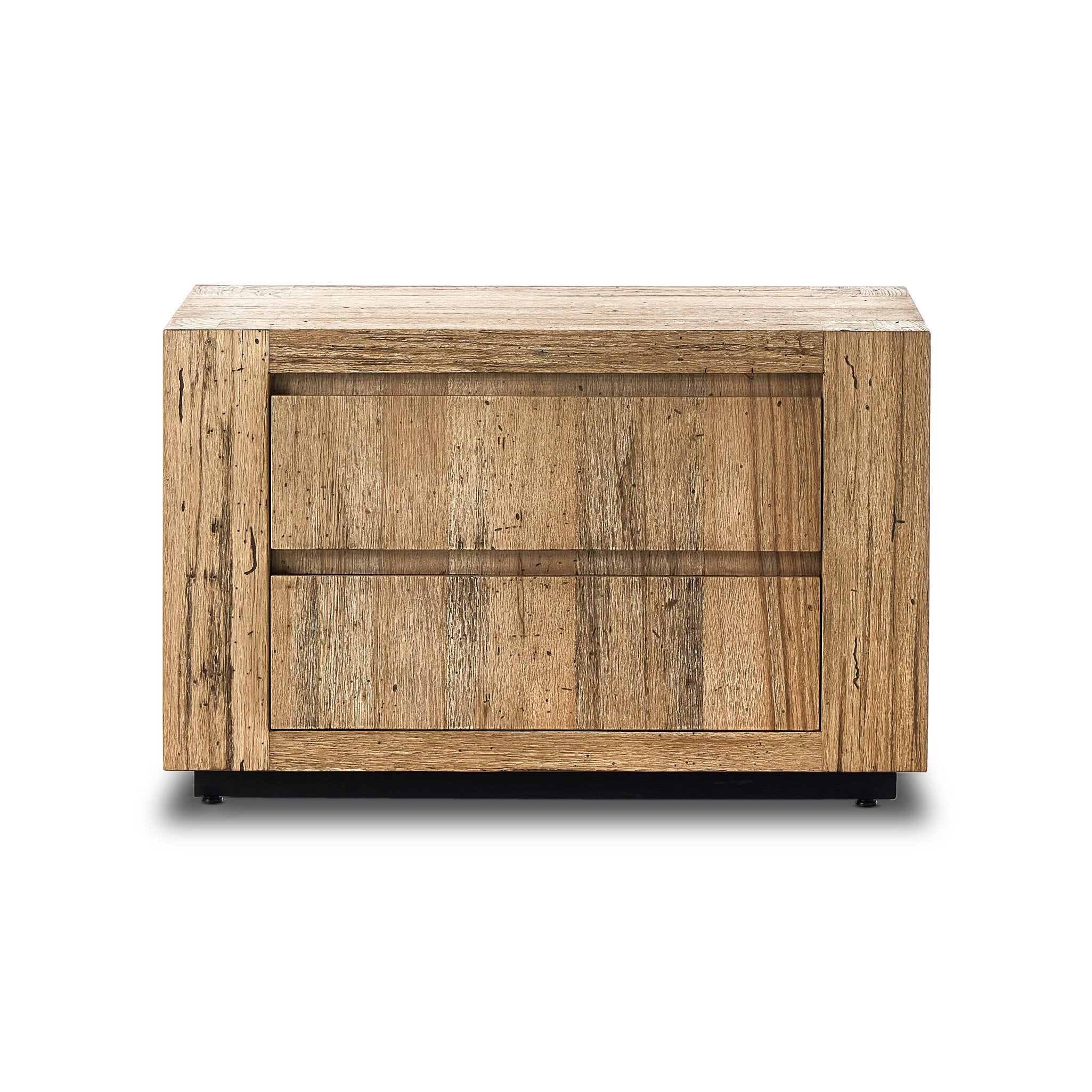 Abaso Nightstand - Rustic Wormwood Oak