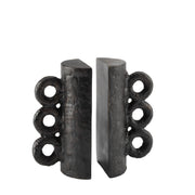 Chandra Bookend Set (Blackened Zinc)