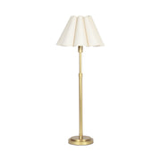 Polly Buffet Lamp (Natural Brass with Oyster Scalloped Shade)