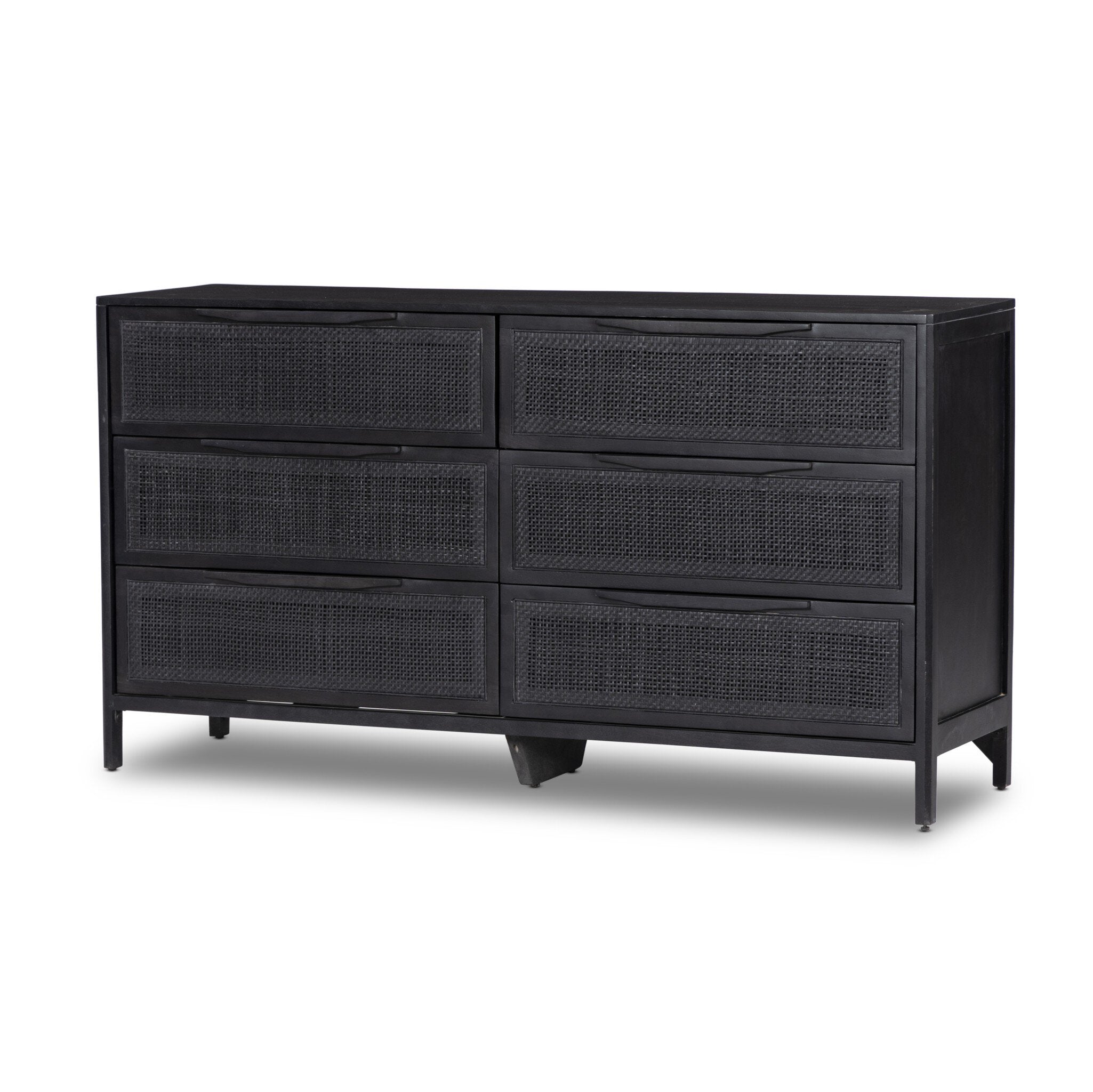 Sydney 6 Drawer Dresser - Black Cane