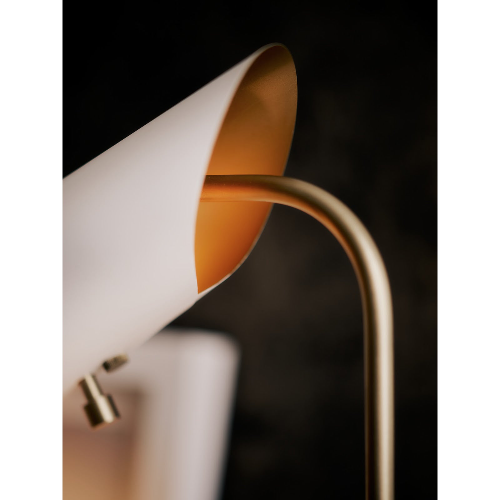 Vest Floor Lamp (White and Natural Brass)