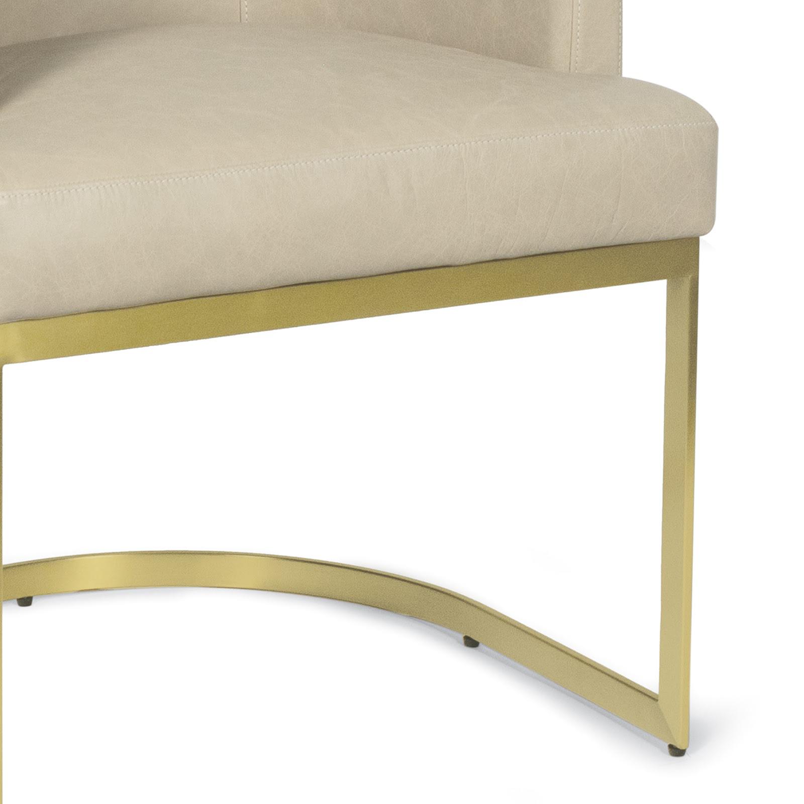 Owen Leather Dining Chair (Cappuccino)
