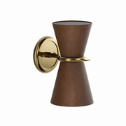 Gable Sconce (Antique Natural Brass with Russet Shade)