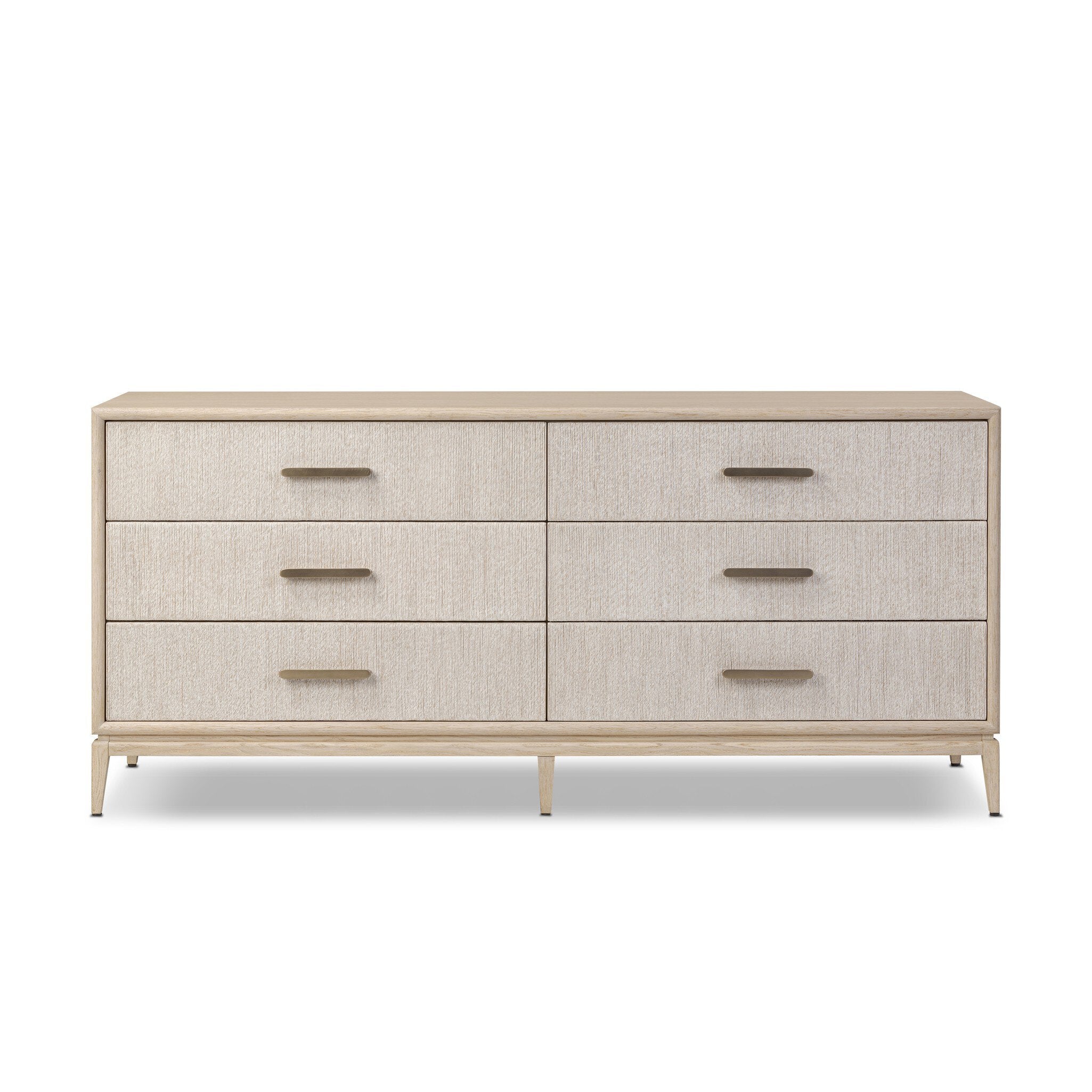 Rosenell 6 Drawer Dresser - Natural Paper Cord