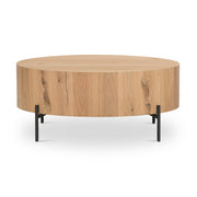 Eaton Drum Coffee Table - Light Oak Resin
