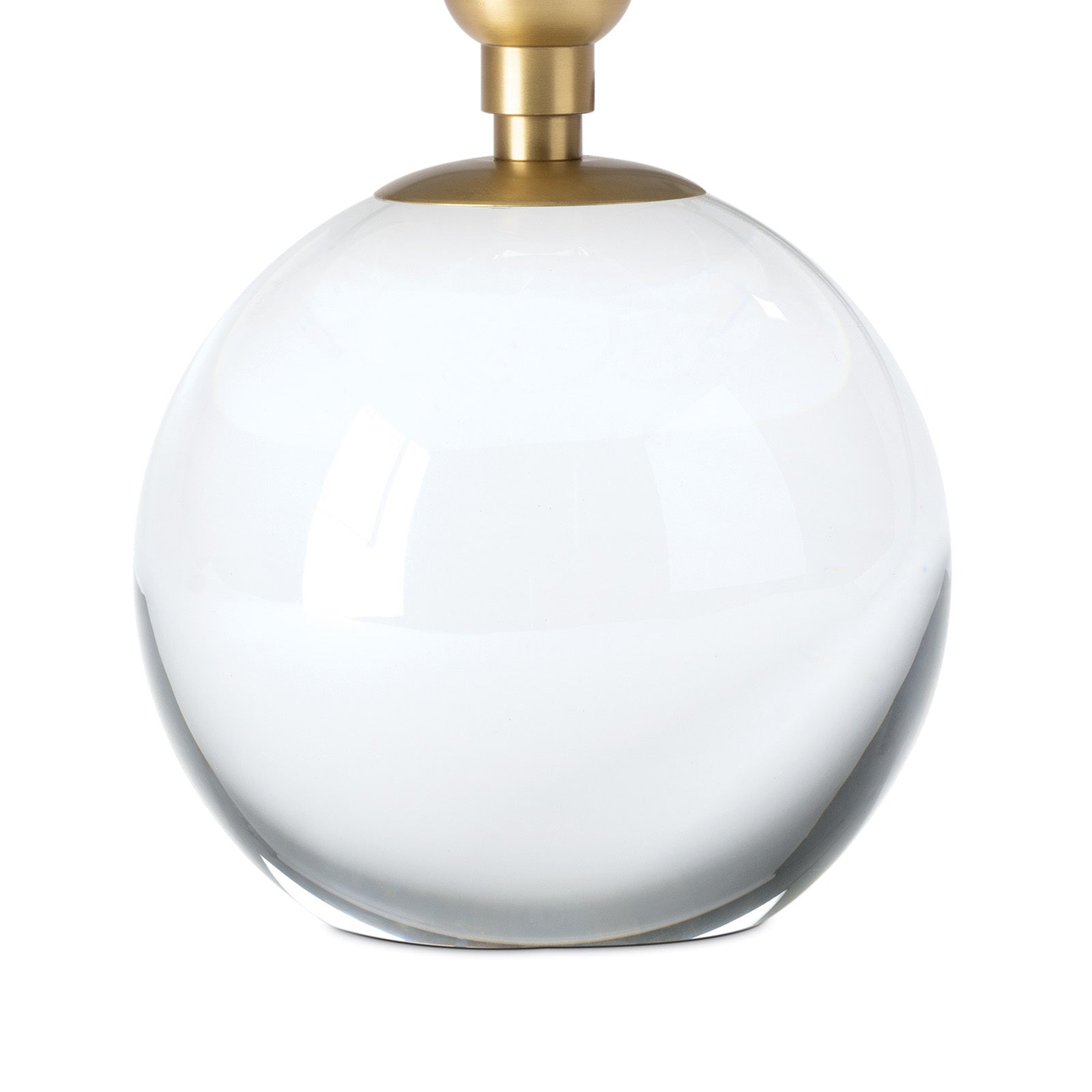 Giorgio Crystal Mini Lamp (Natural Brass with Linen Scalloped Shade)