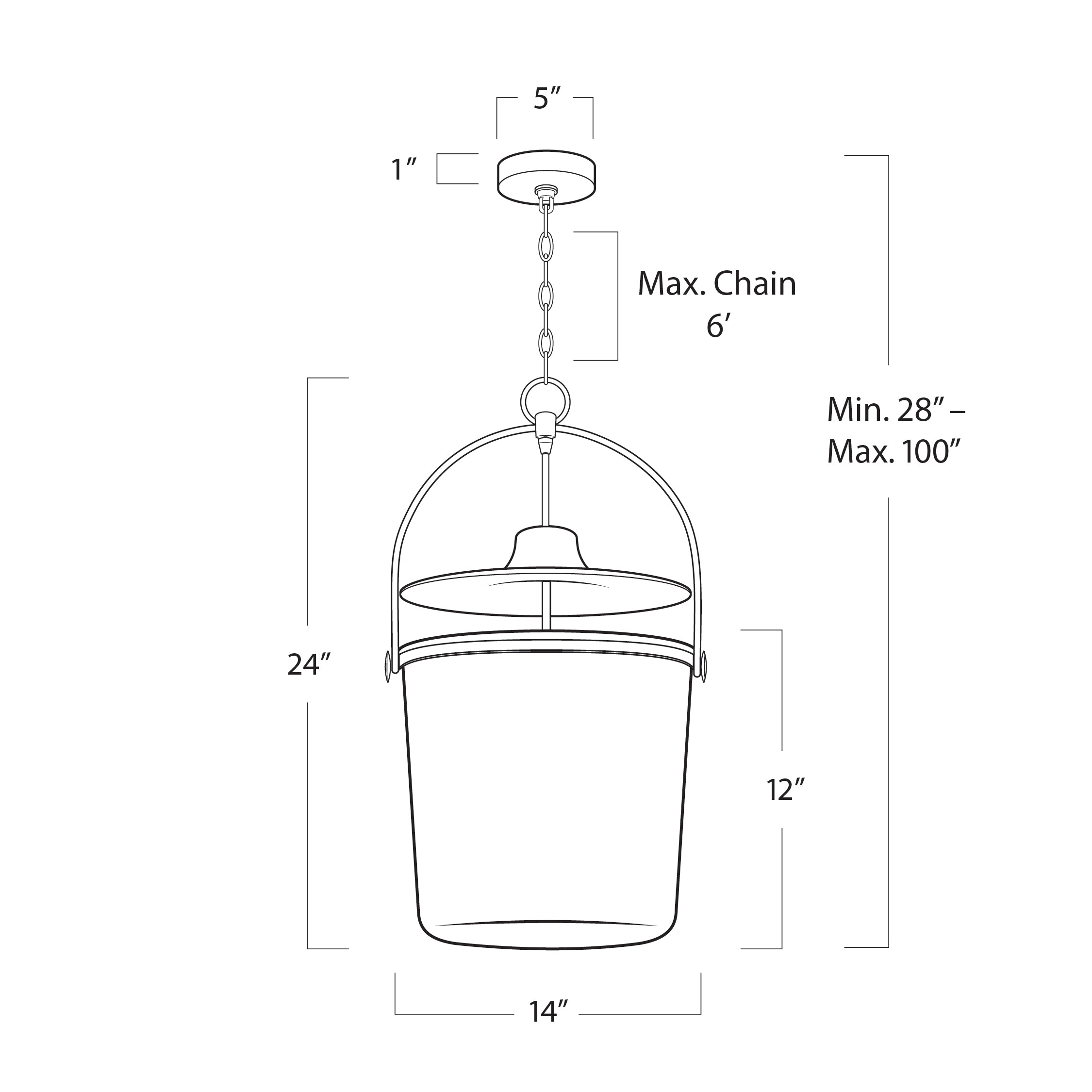 Emerson Bell Jar Pendant Small (Oil Rubbed Bronze)