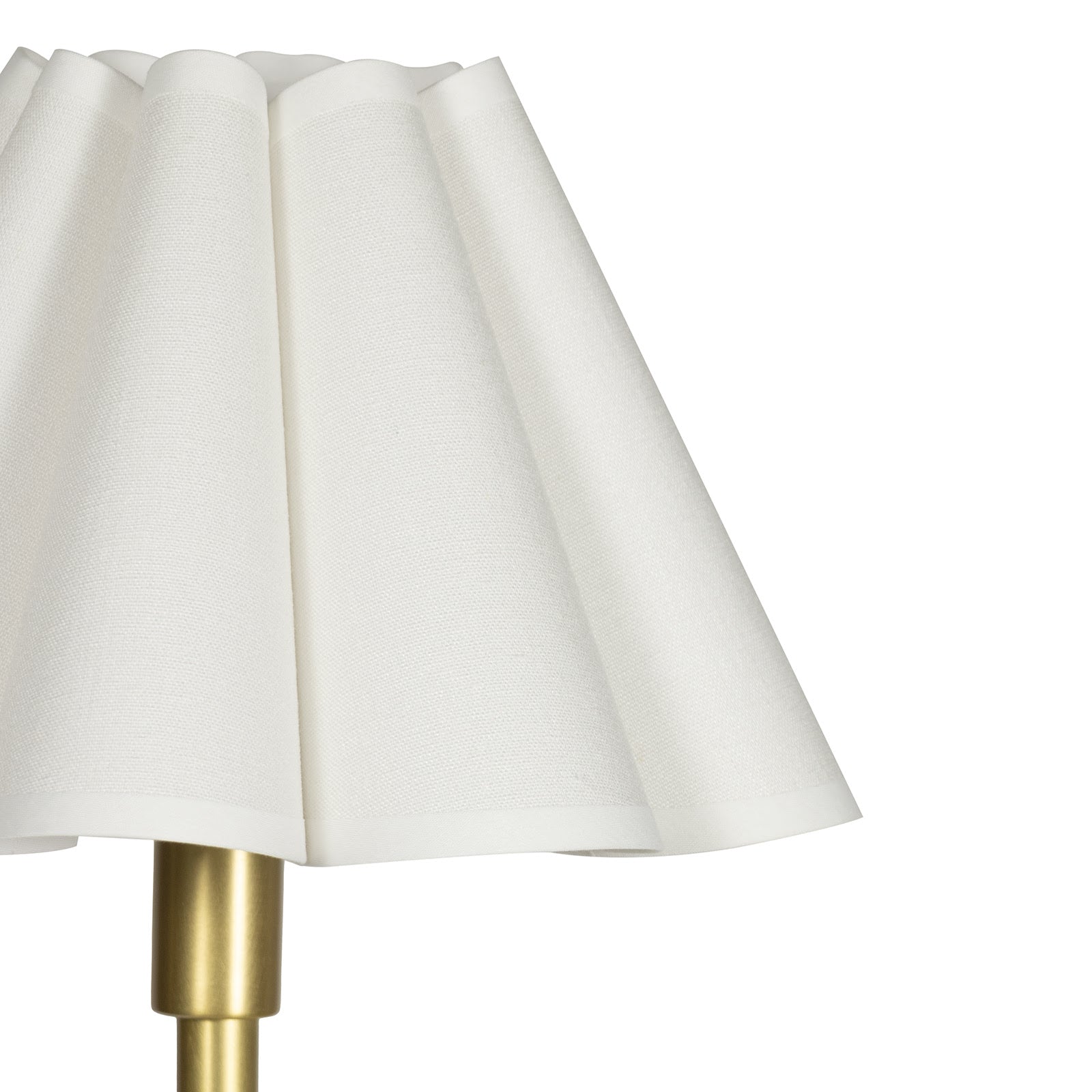 Polly Floor Lamp (Natural Brass with Linen Scalloped Shade)