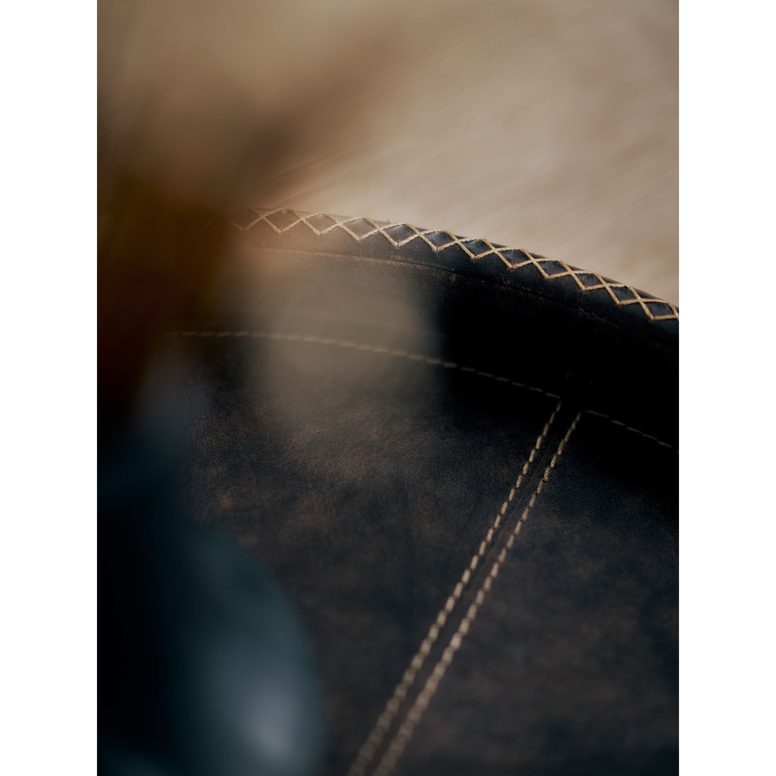 Forte Leather Tray Round Large (Black)