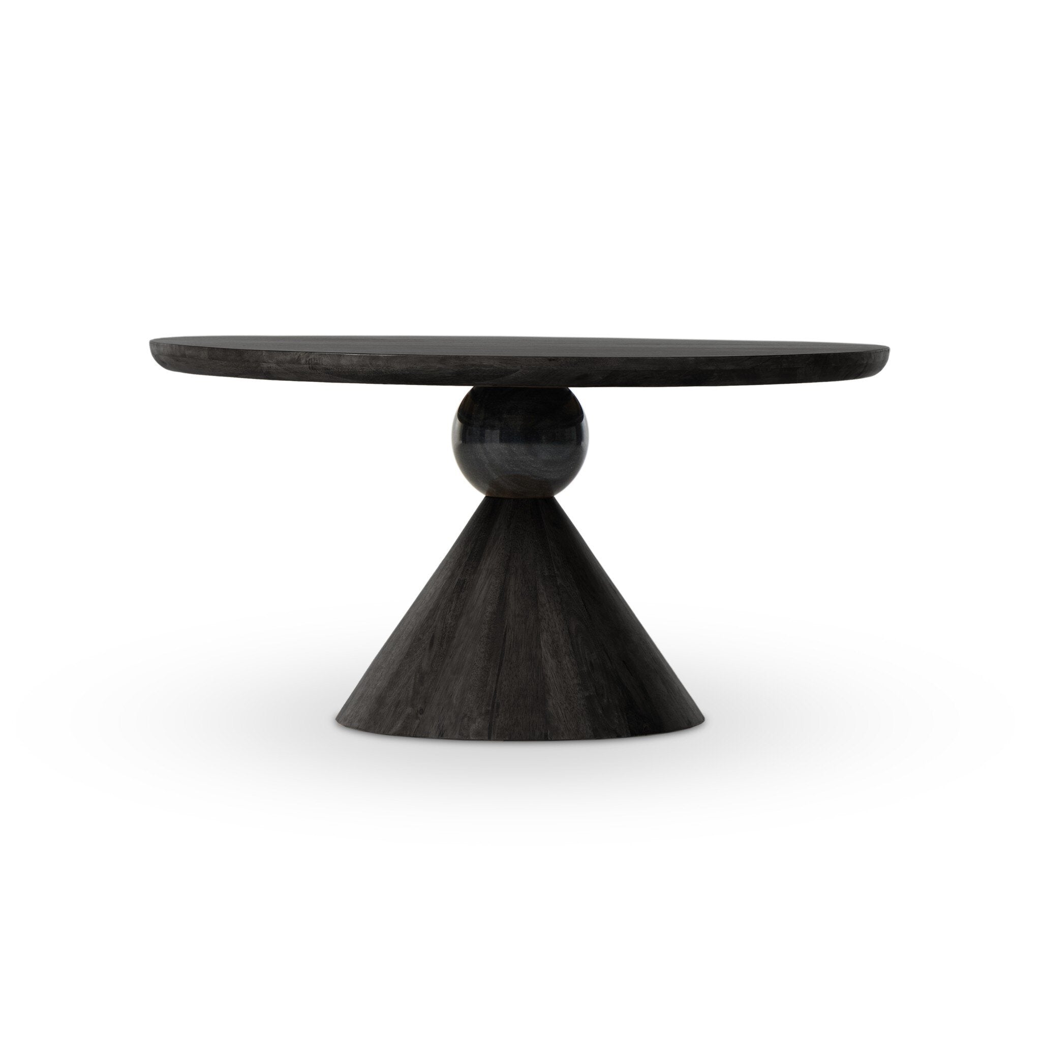 Bibianna Dining Table - Worn Black Parawood