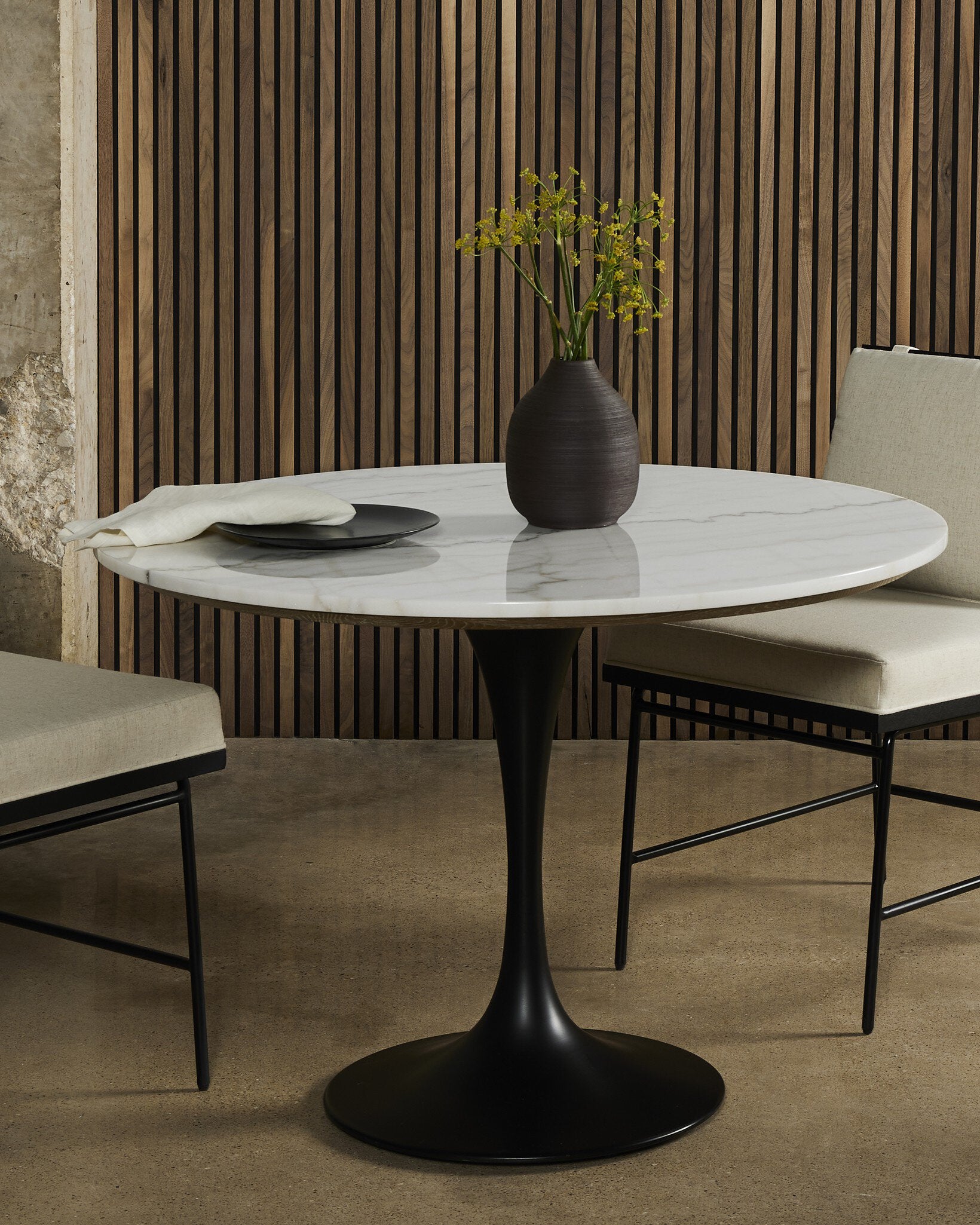 Powell Dining Table - White Marble