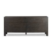 Noeline 6-Drawer Dresser - Smoked Black Oak Veneer