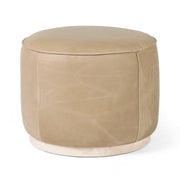 Sinclair Round Ottoman - Harness Burlap