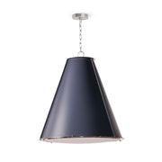 French Maid Chandelier Large (Blue and Polished Nickel)