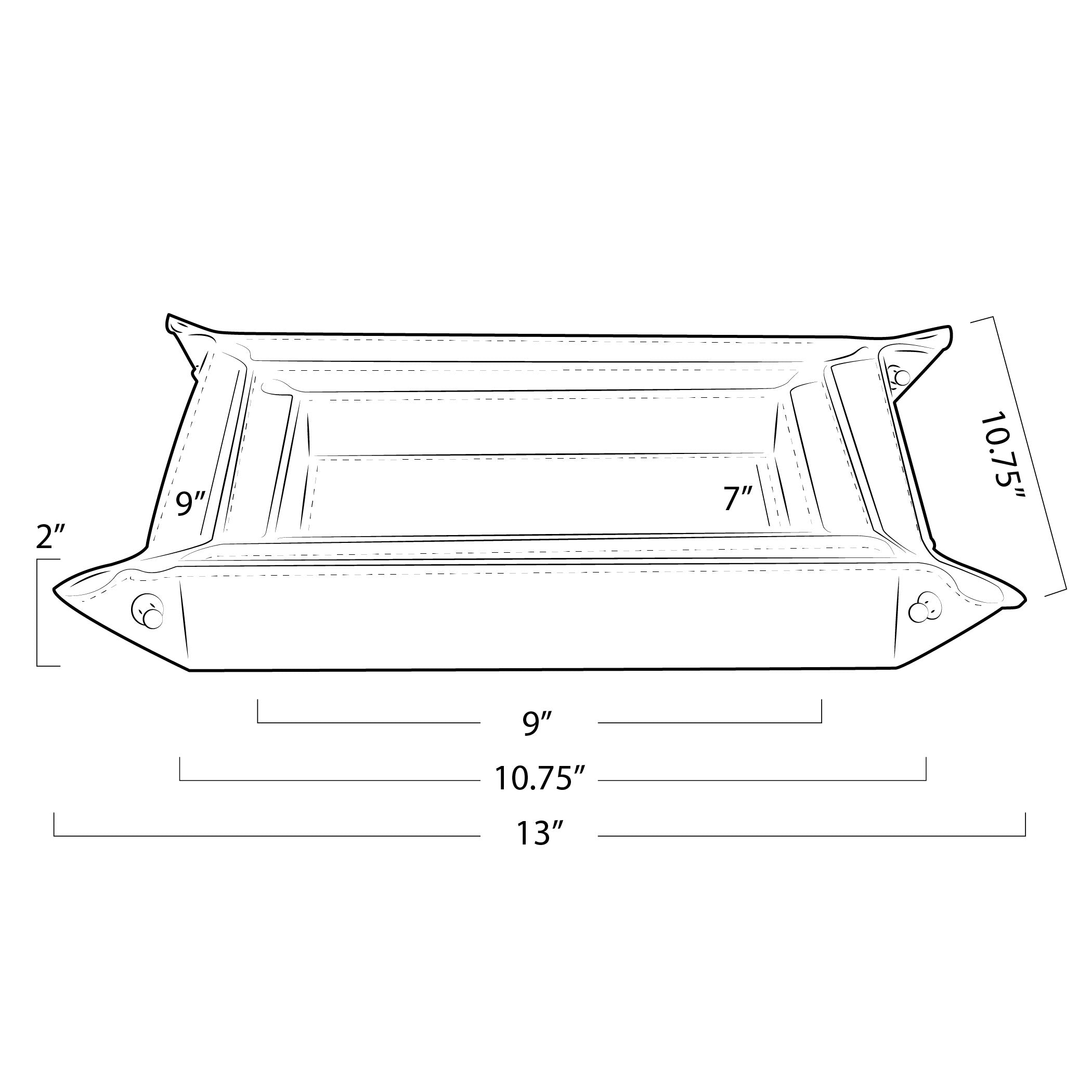 Derby Leather Tray Set (Brown)