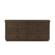 Valen 6 Drawer Dresser - Rustic Brown Oak Veneer