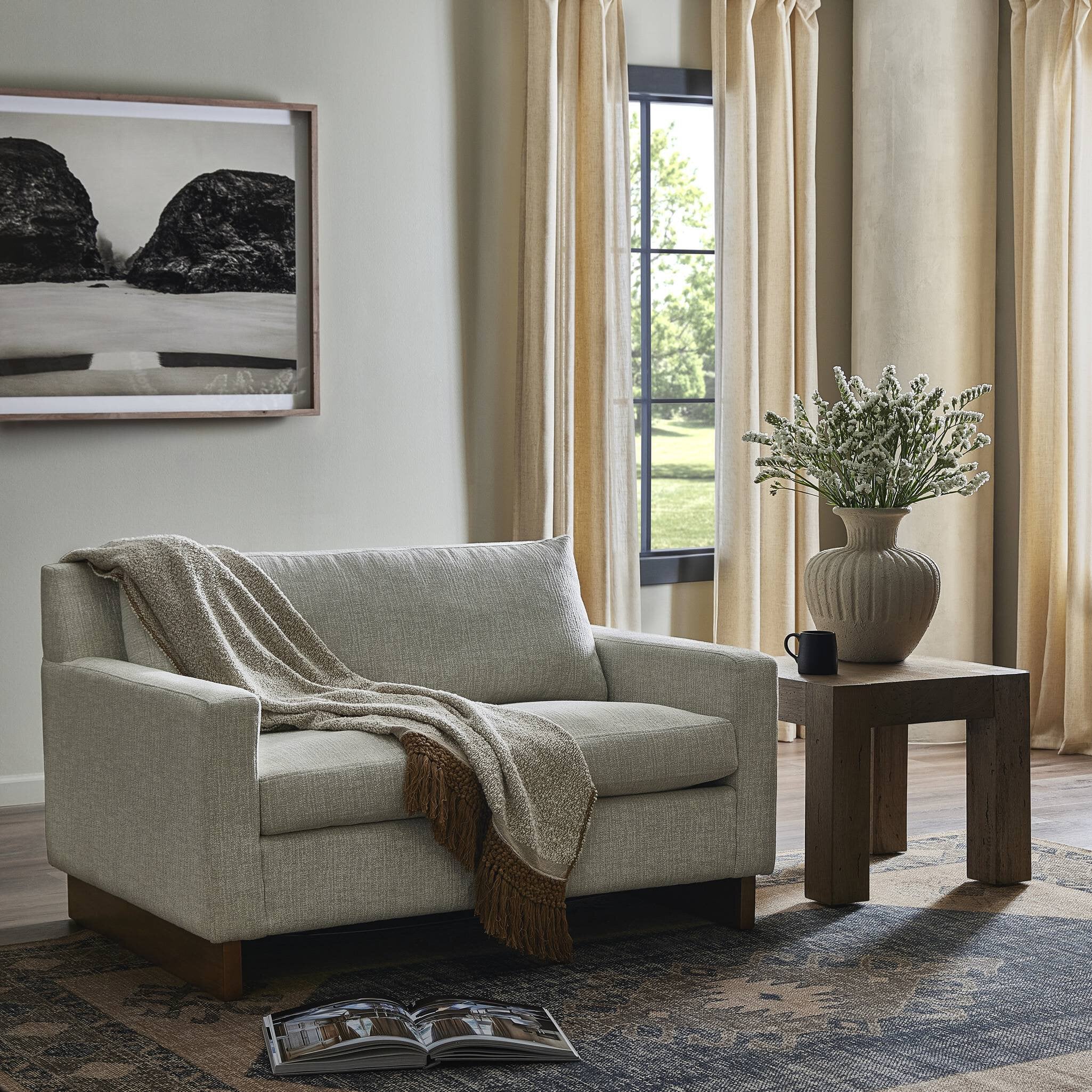 Marquez Sleeper Chair - Alameda Snow