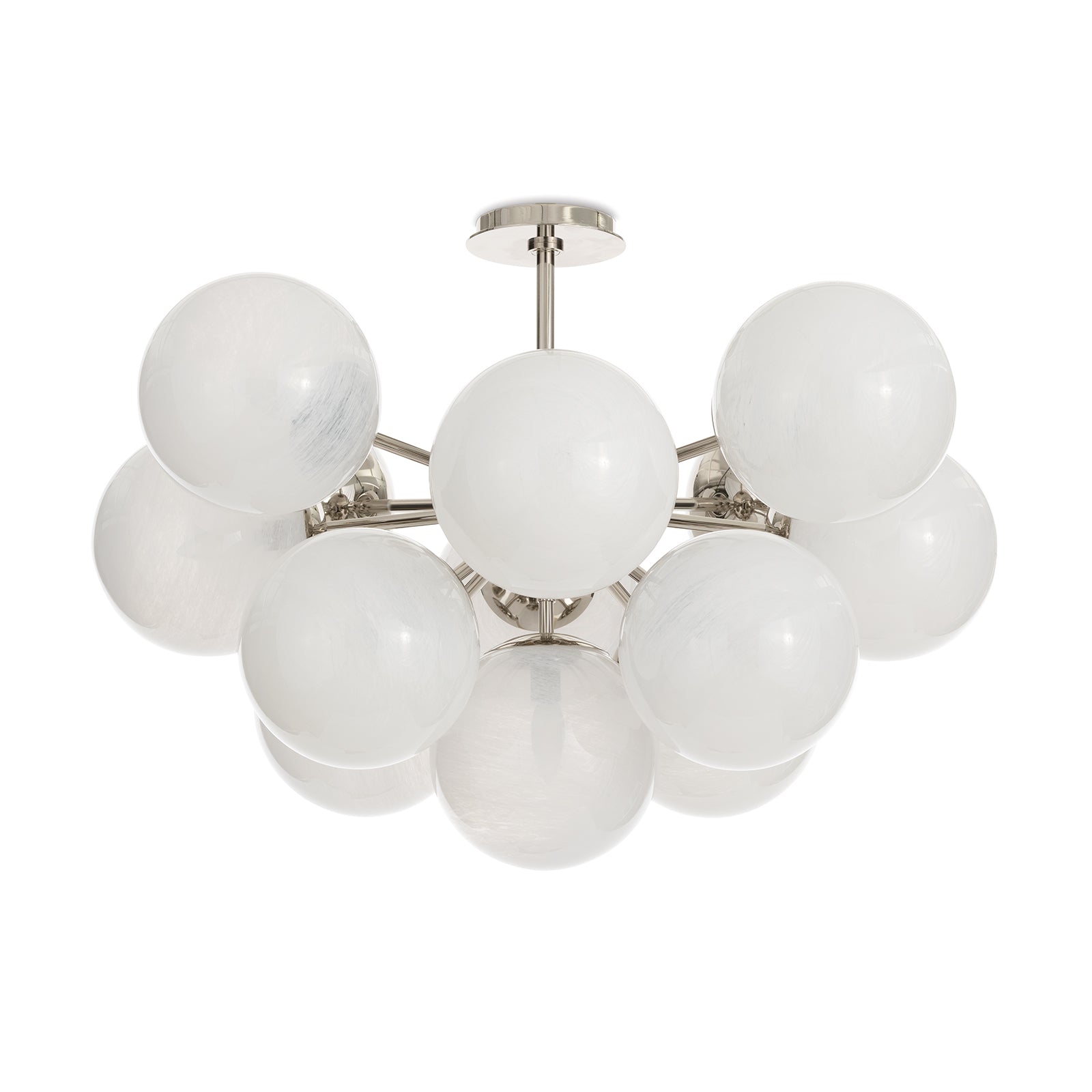 Shine Flush Mount (Polished Nickel with Swirl Glass)