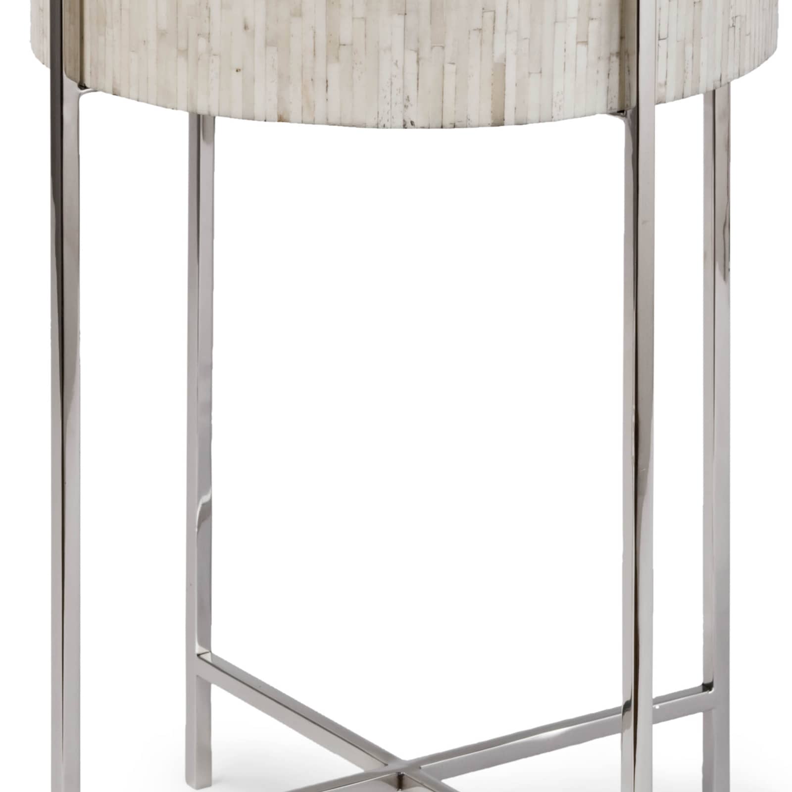 Bone Drum Table (Polished Nickel)