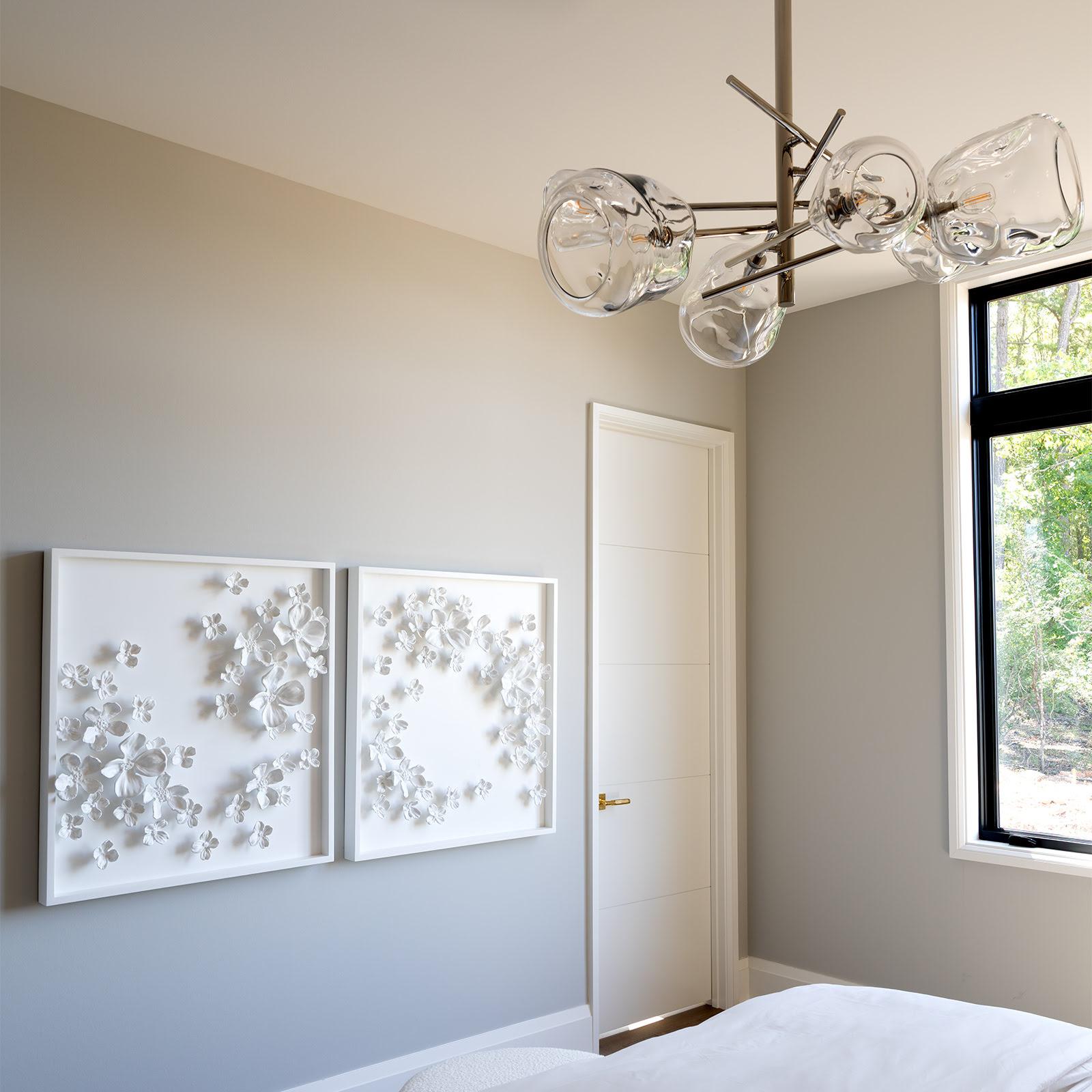 Molten Chandelier With Clear Glass (Polished Nickel)