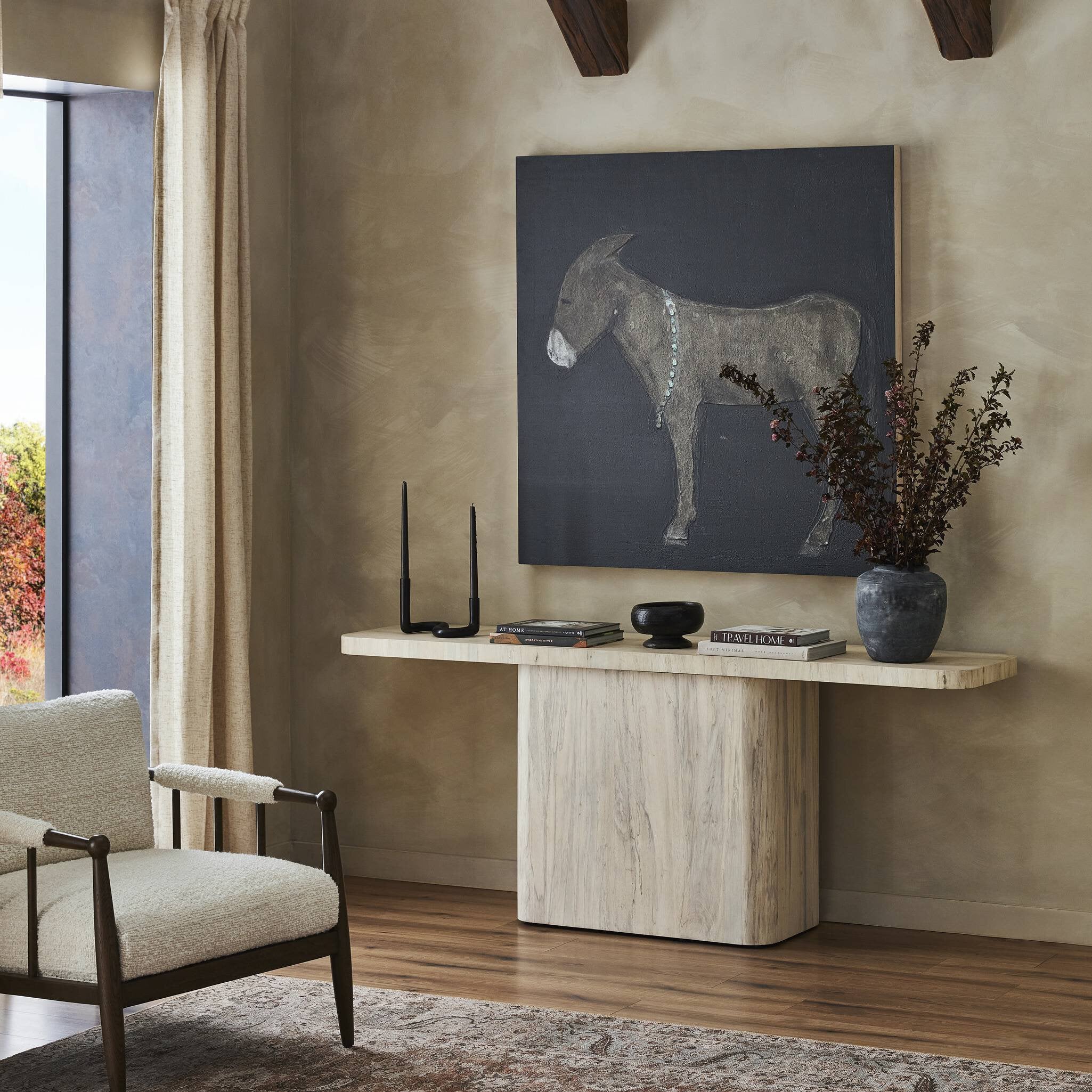 Esmi Console Table - Bleached Spalted Primavera