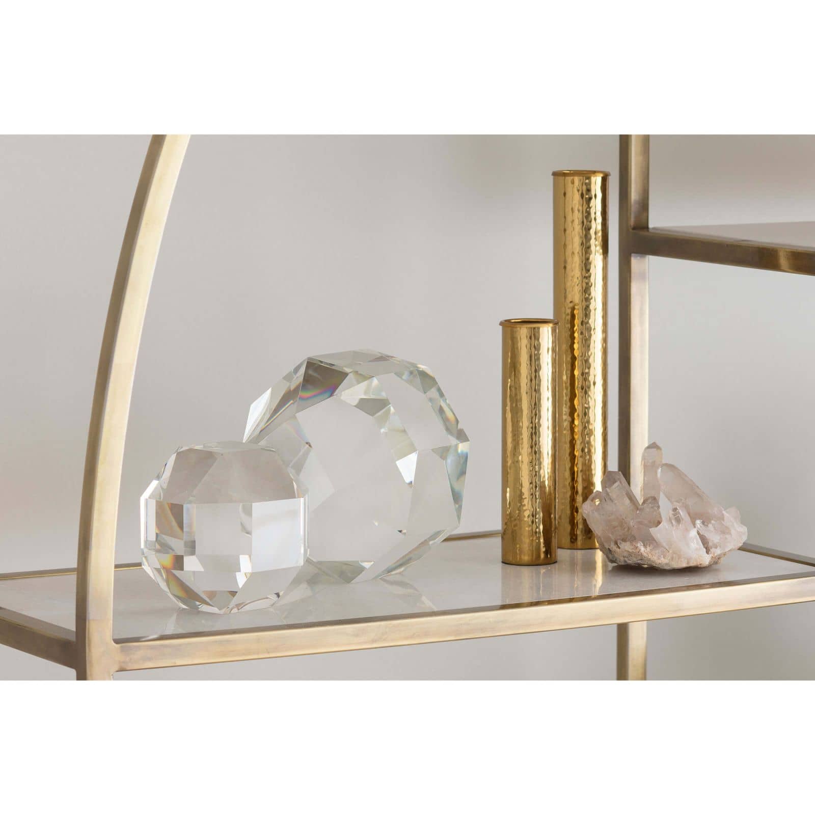 Hammered Bud Vase Set (Polished Brass)