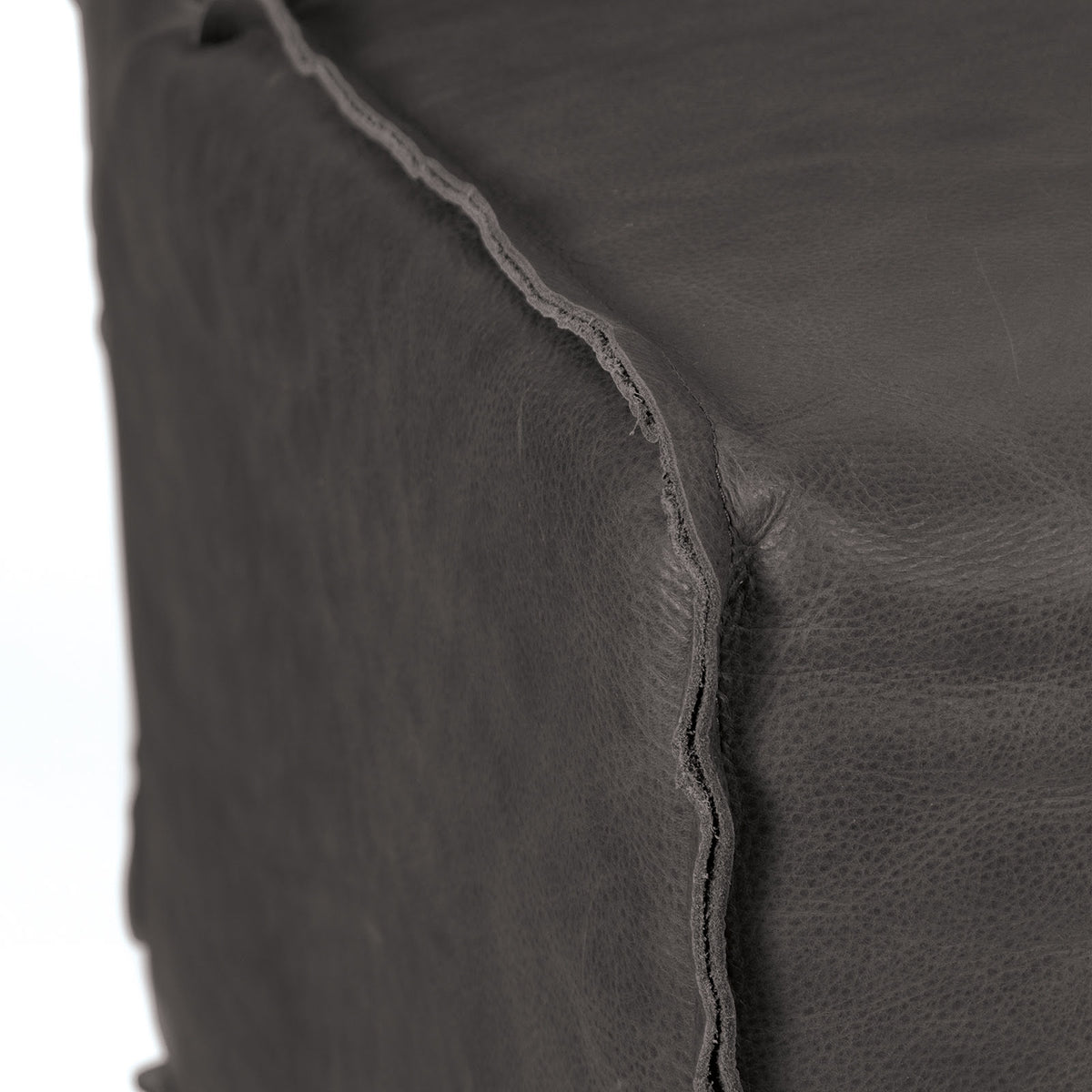 Rolling Leather Slipper Chair (Grey)