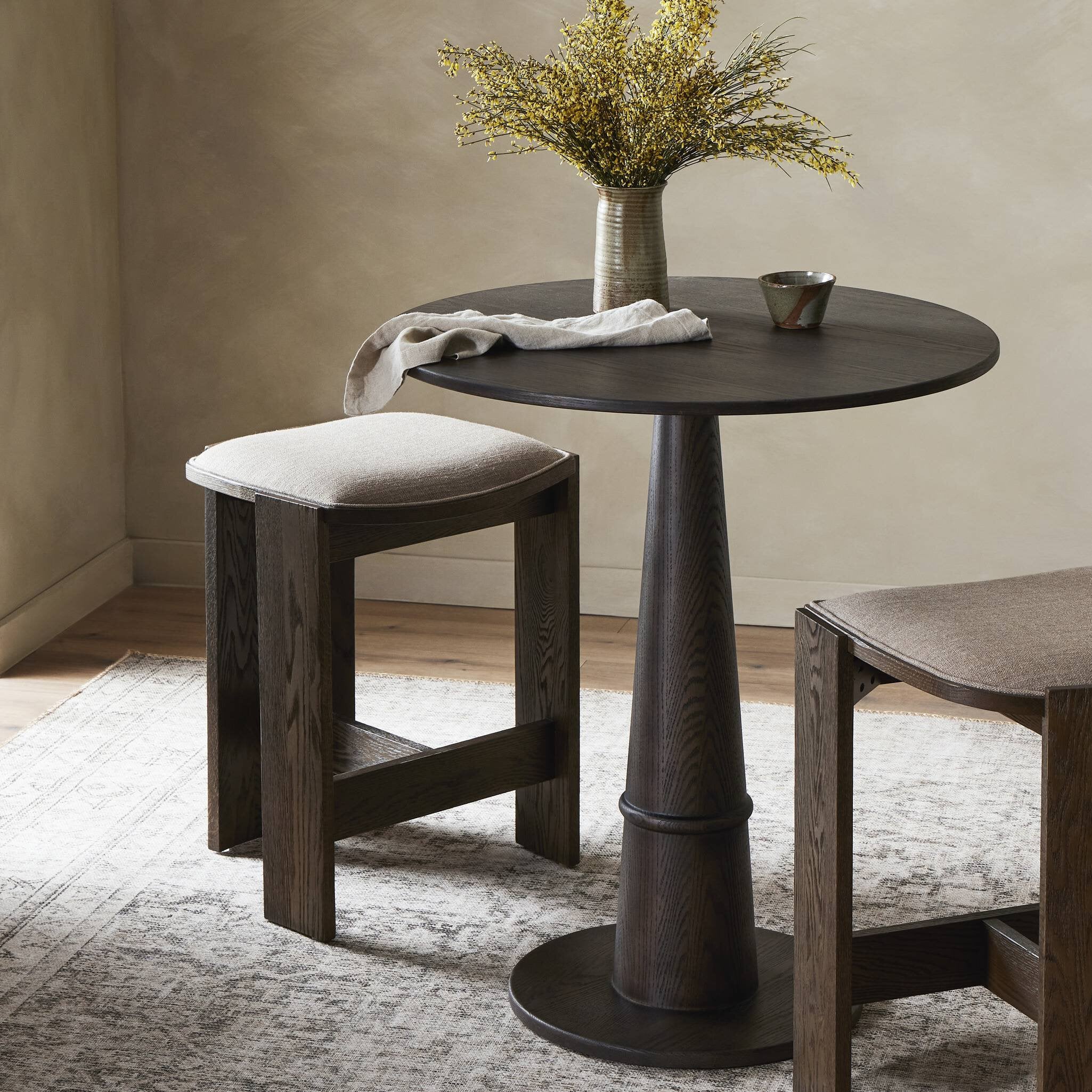Goetz Bar + Counter Table - Brown Oak Veneer