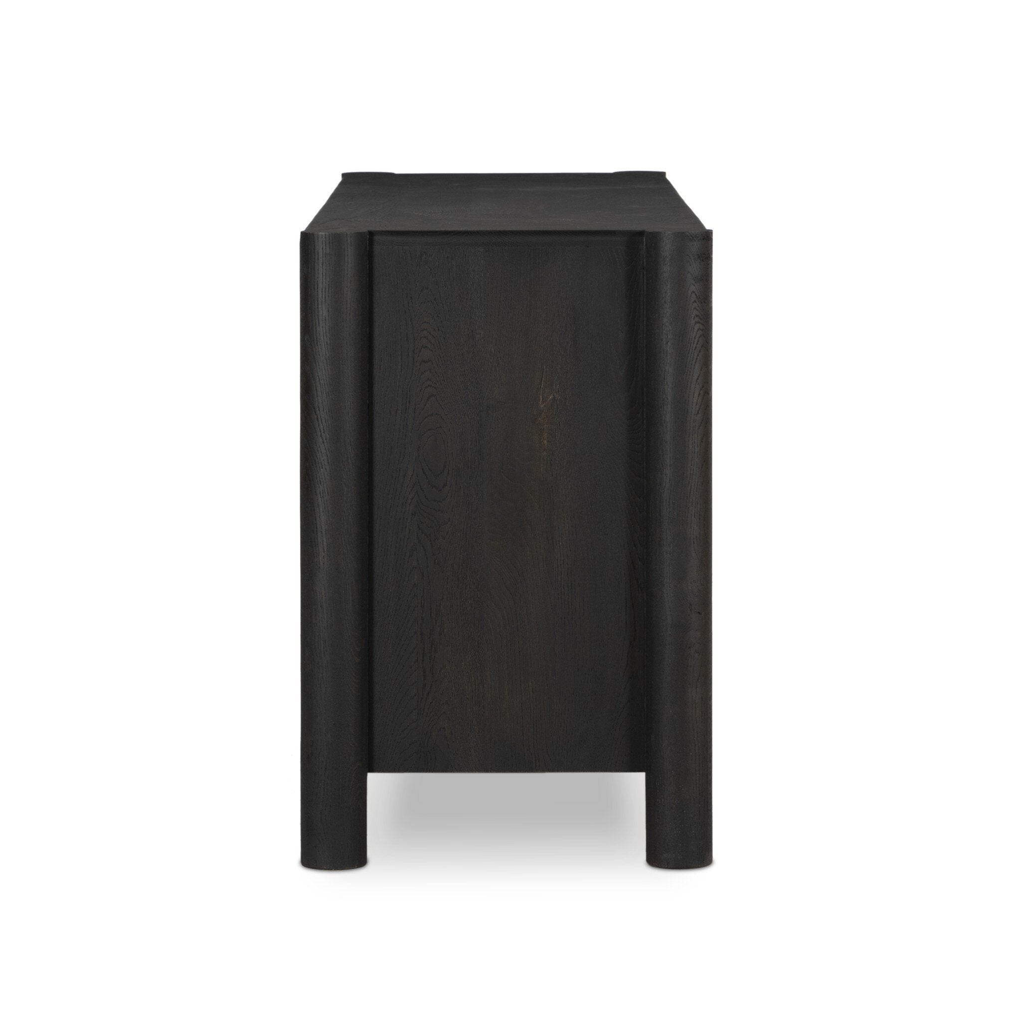 Ezri 6 Drawer Dresser - Carved Black Oak