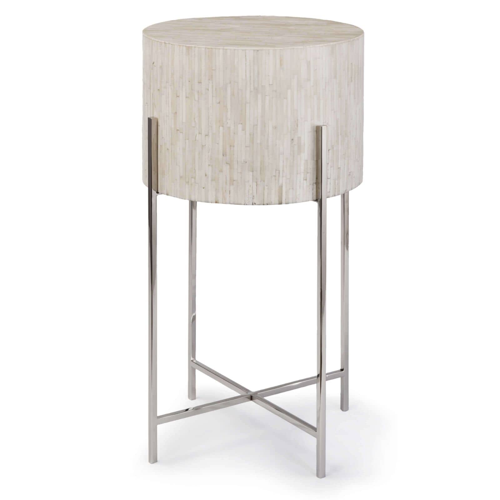Bone Drum Table (Polished Nickel)