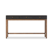 Fiona Desk - Black Raffia