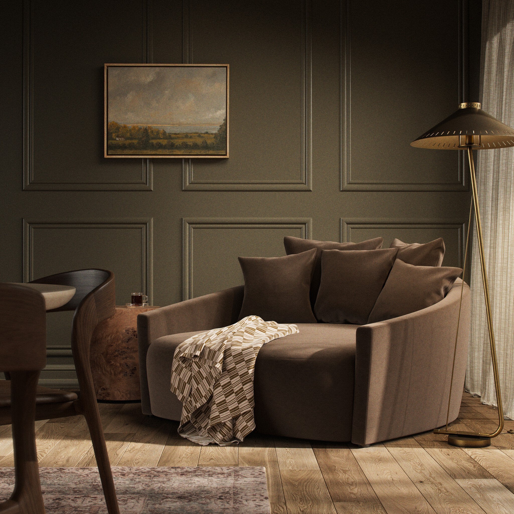 Chloe Media Lounger - Crypton Henry Coffee