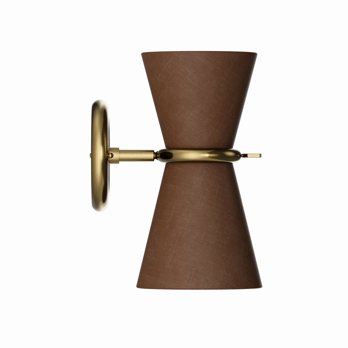 Gable Sconce (Antique Natural Brass with Russet Shade)