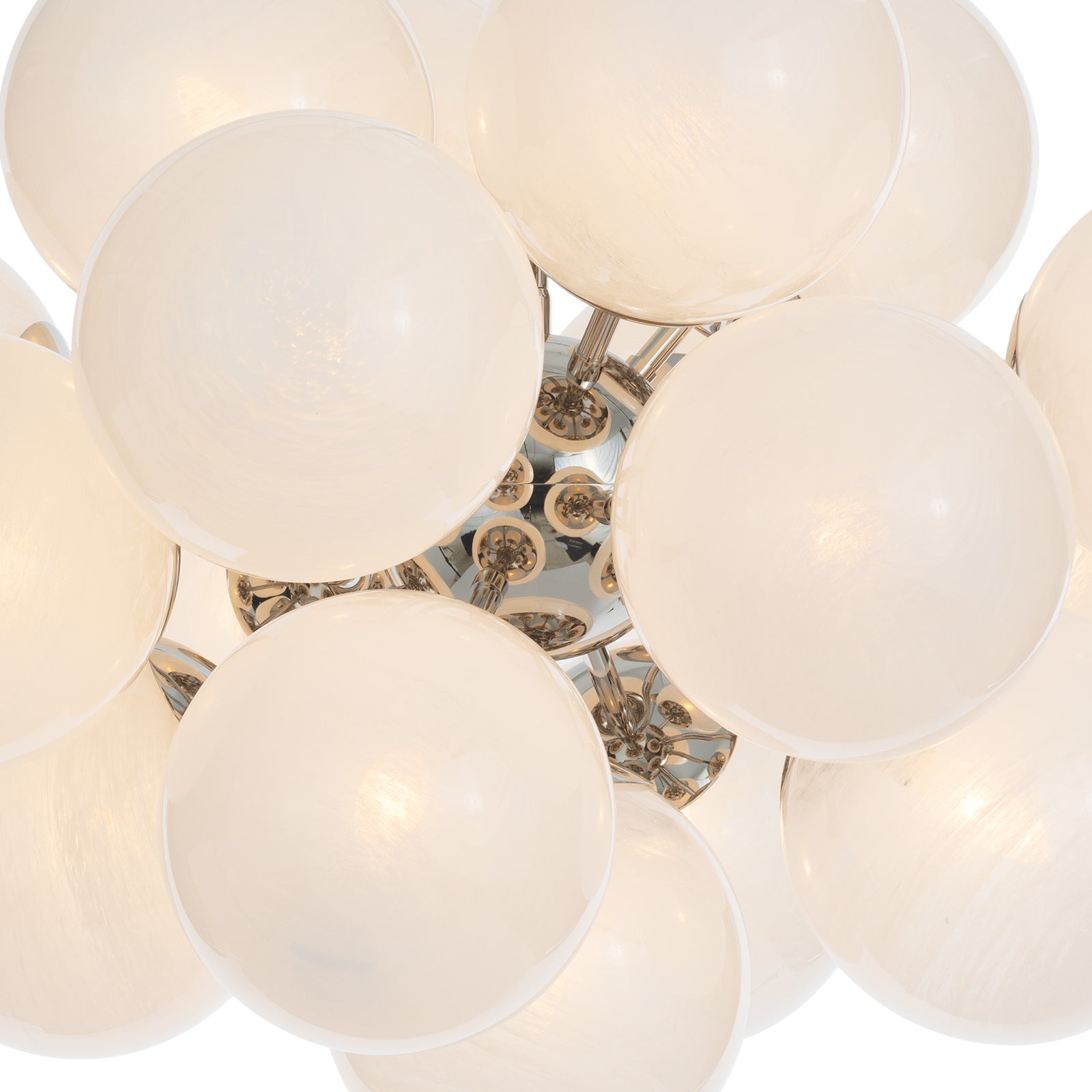 Shine Chandelier (Polished Nickel with Swirl Glass)