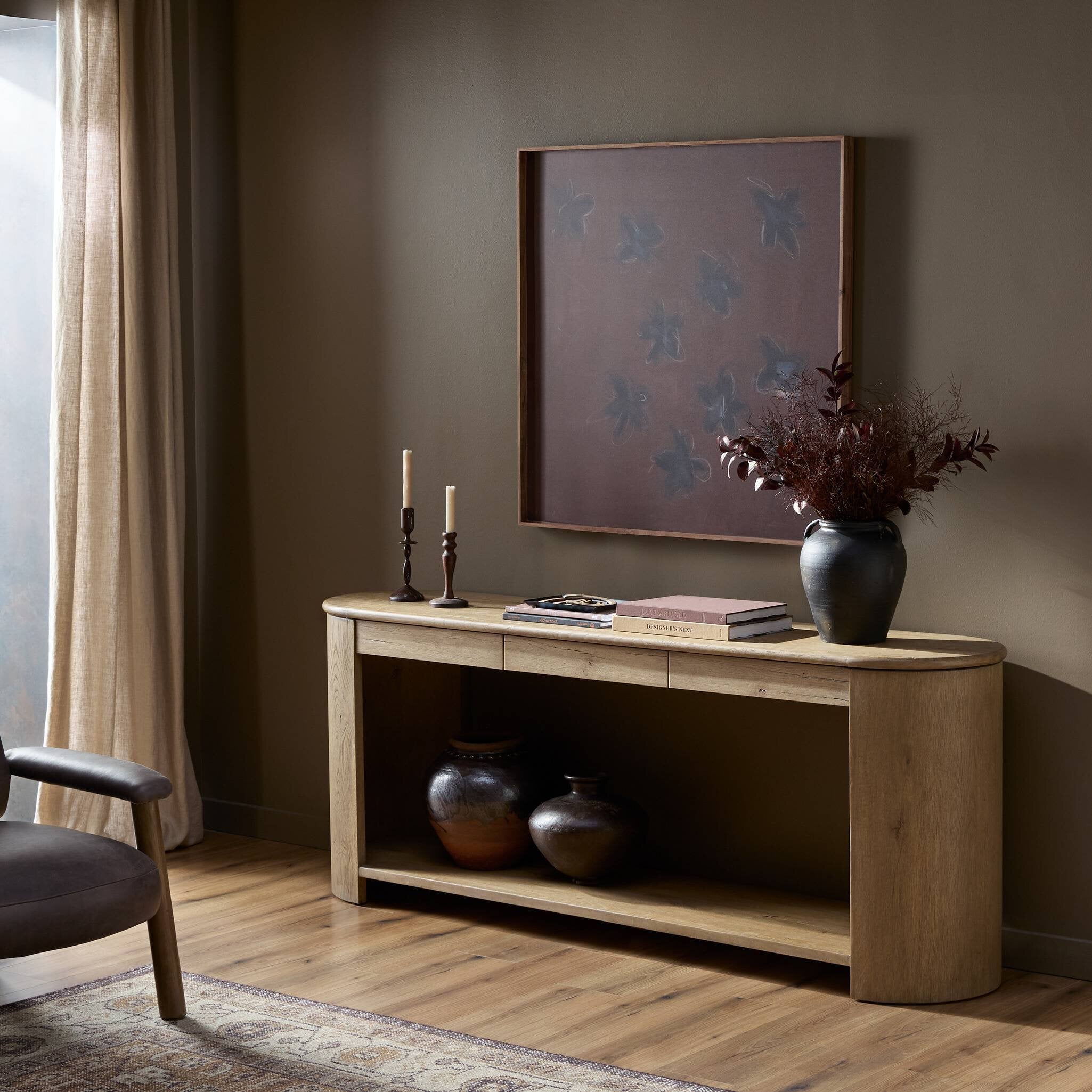 Farrow Console Table - Drifted Oak Veneer
