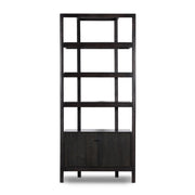 Reza Bookcase - Worn Black Acacia