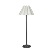 Polly Buffet Lamp (Blackened Brass with Linen Scalloped Shade)