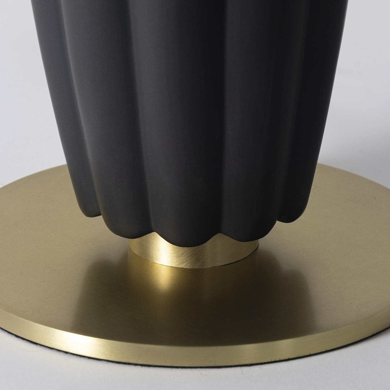 Crocus Ceramic Table Lamp (Black)