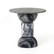Neda End Table - Ebony Marble