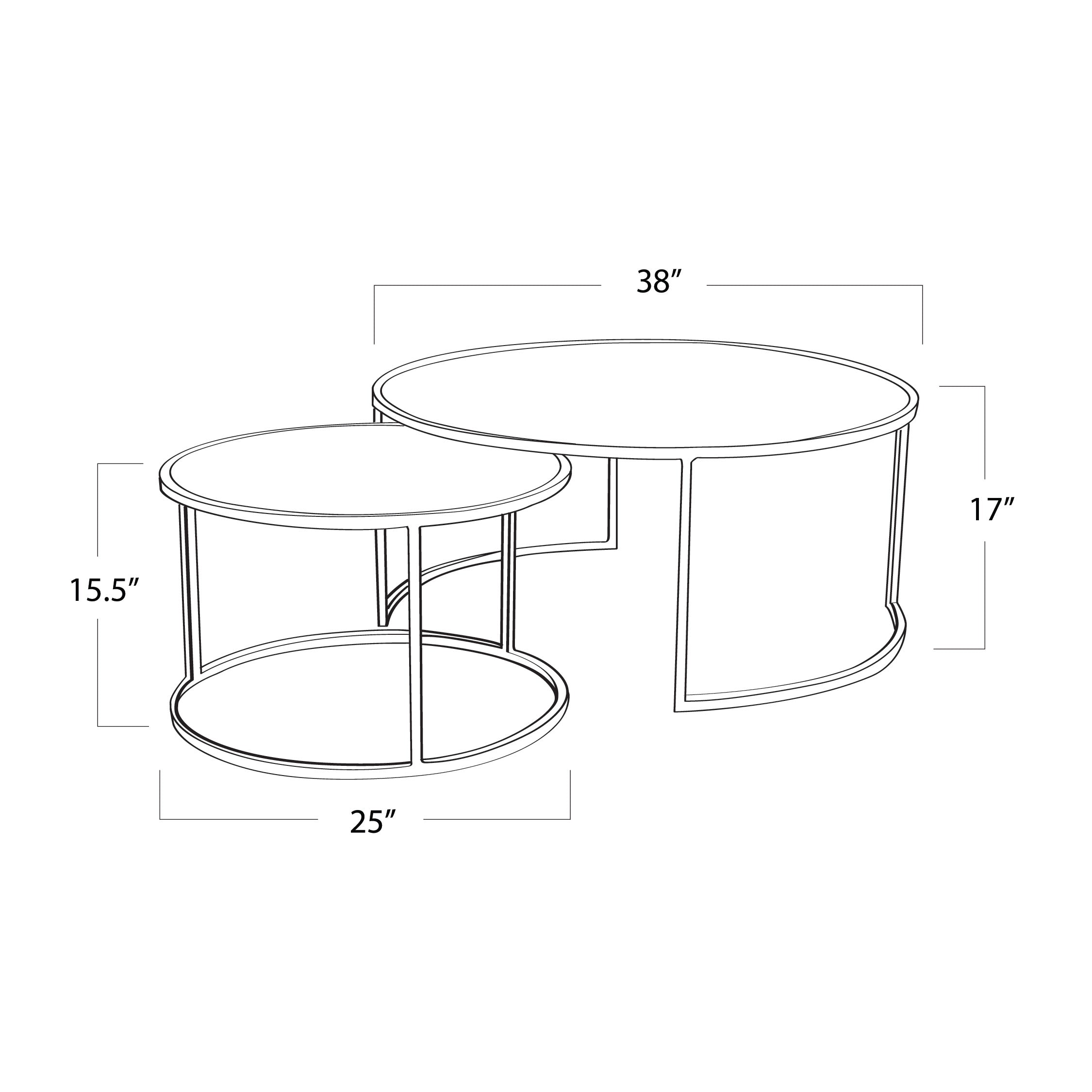 Anastasia Cocktail Table (Gold)