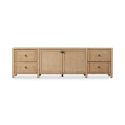 Gaines Media Console - Aged Light Pine