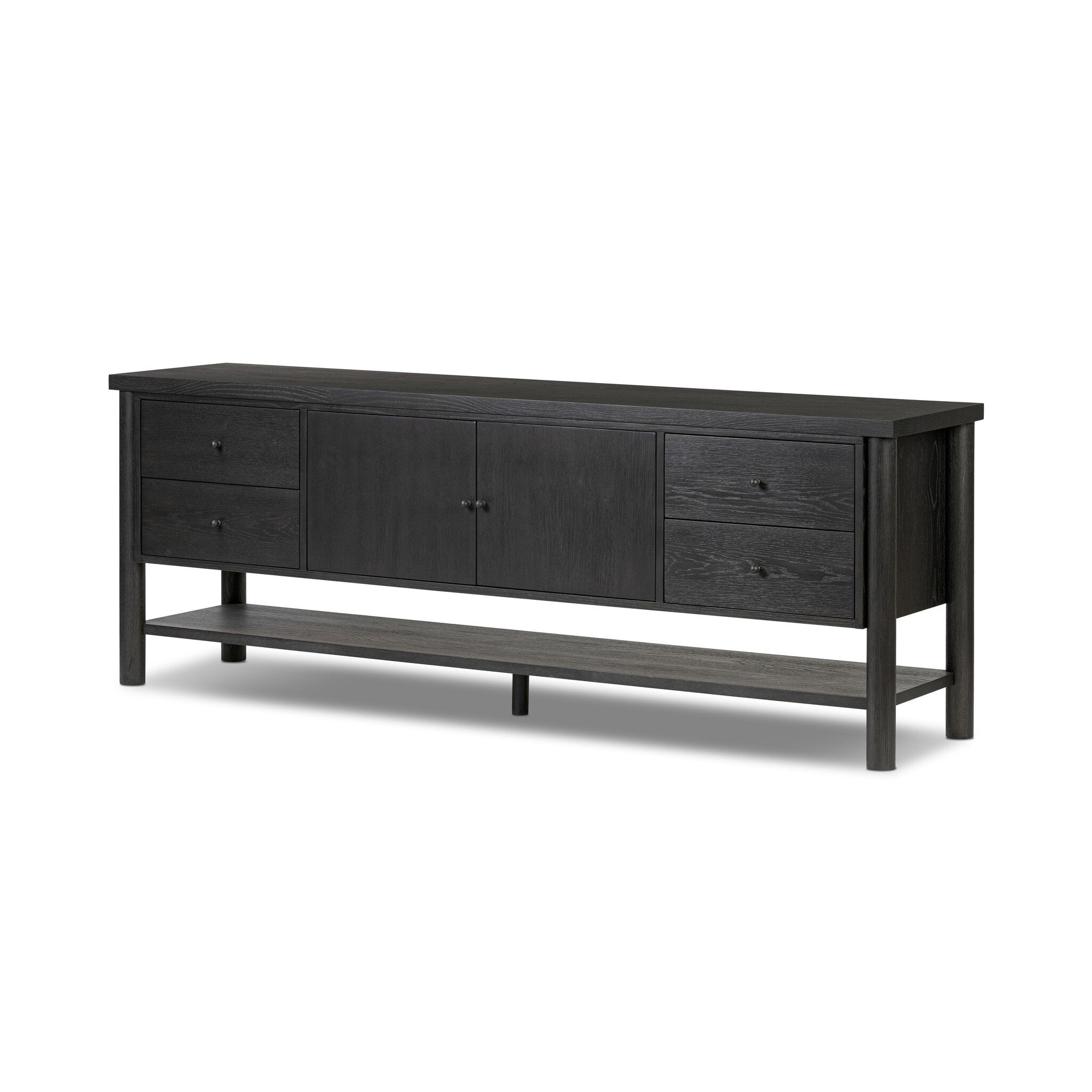 Roark Media Console - Ebony Oak Veneer