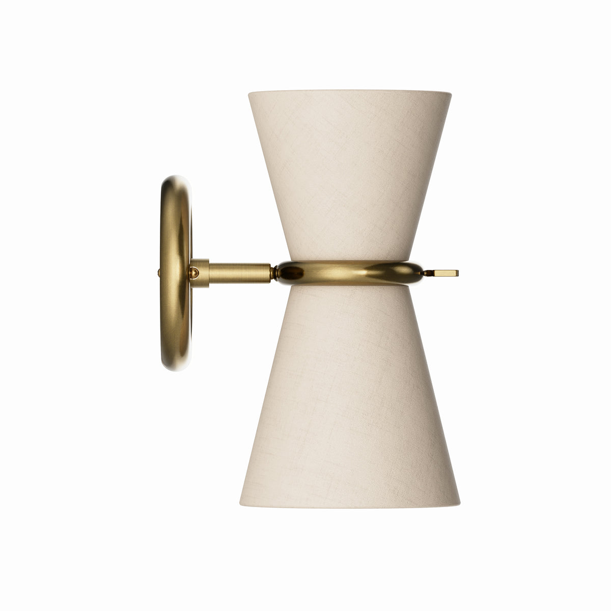 Gable Sconce (Antique Natural Brass with Oyster Shade)