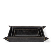 Derby Leather Tray Set (Black)