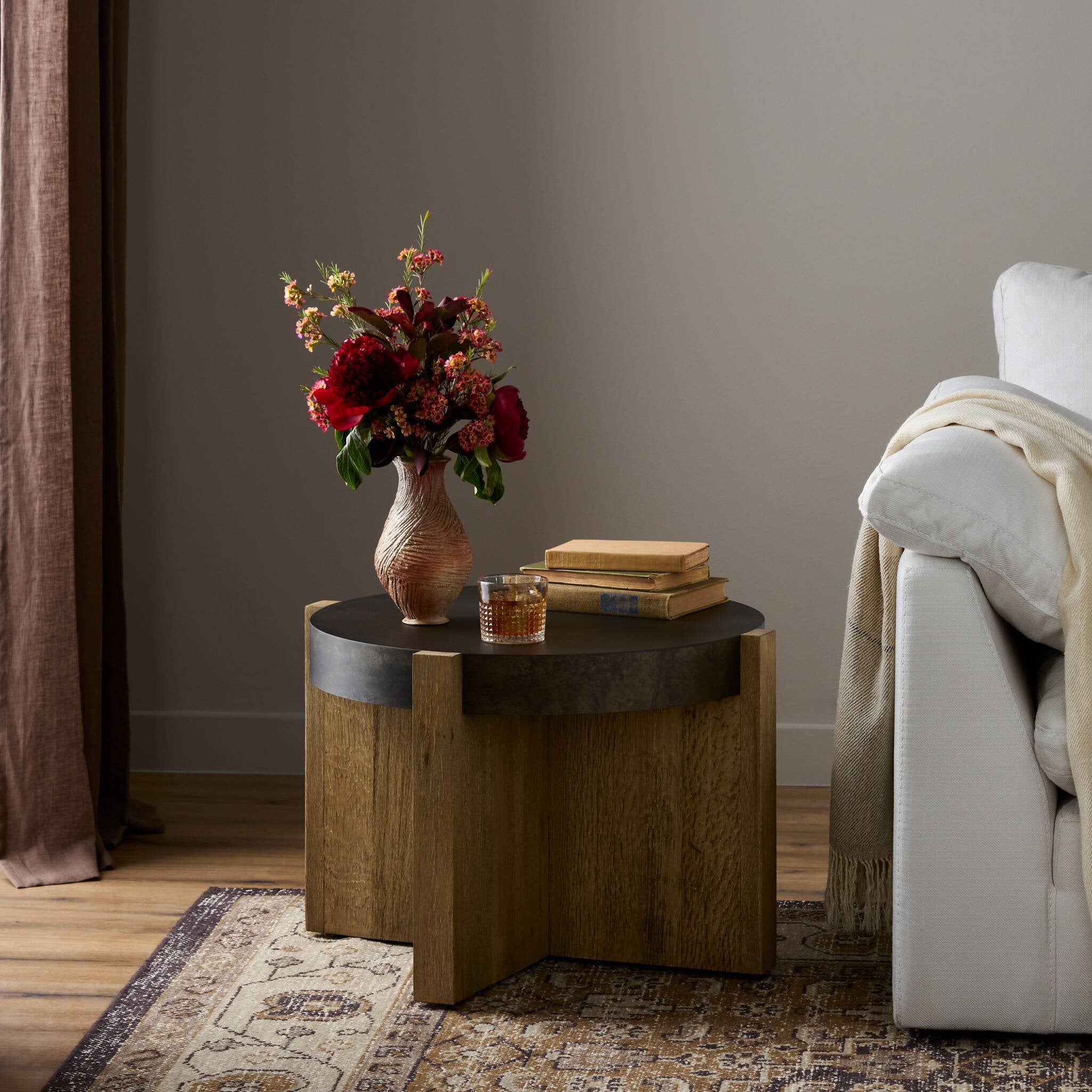 Bingham End Table - Rustic Oak Veneer