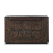 Abaso Nightstand - Ebony Rustic Wormwood Oak