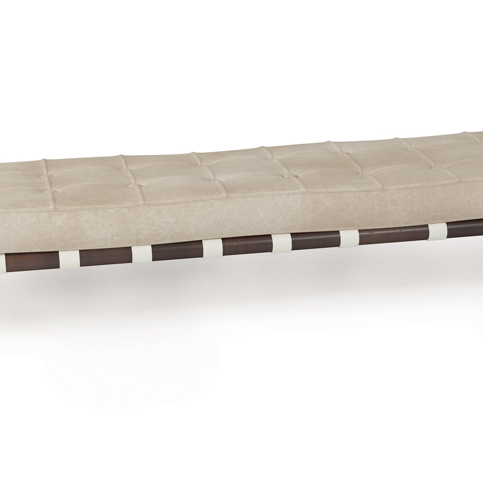 Tufted Gallery Bench (Cappuccino)